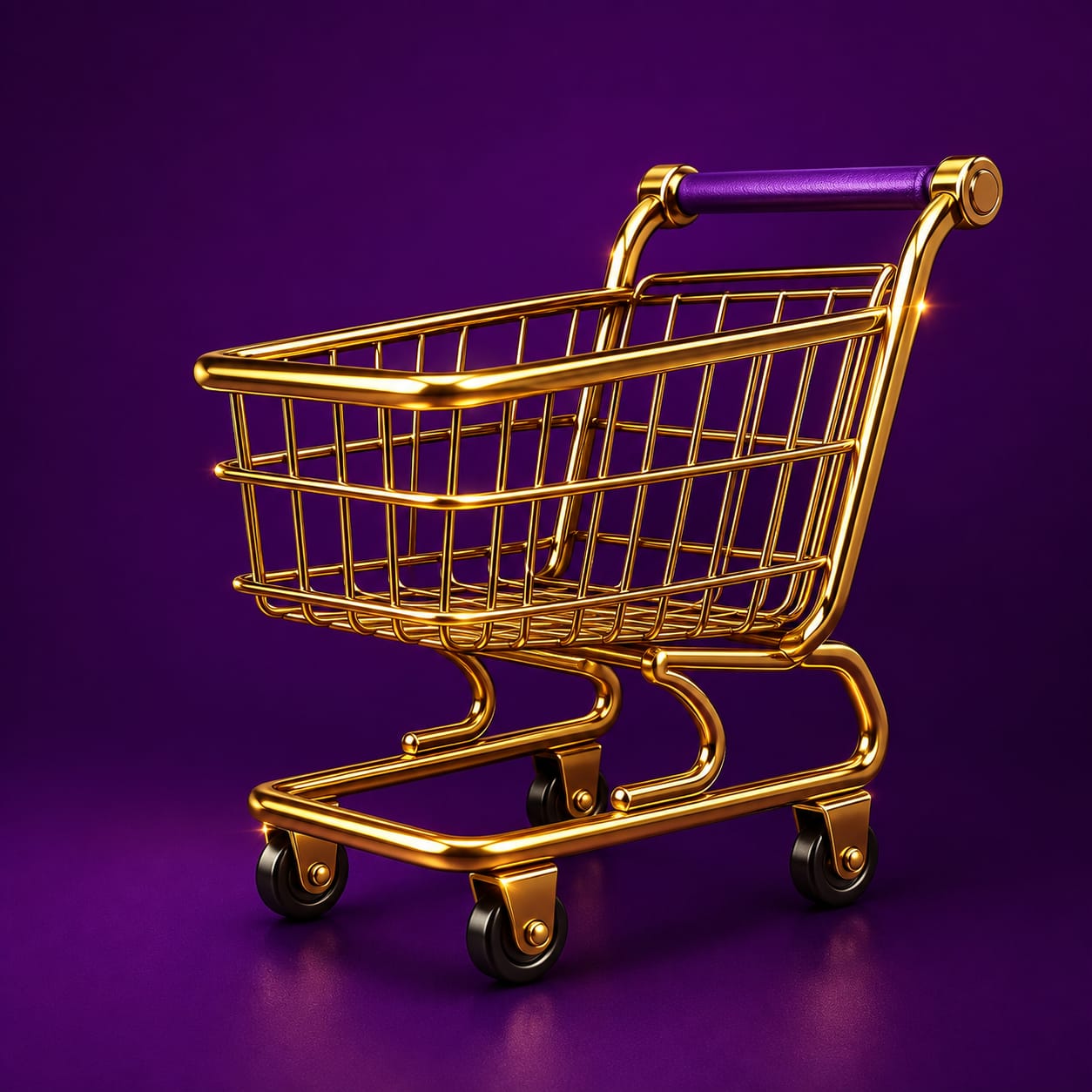 MUHLE Glow Beauty gold shopping trolley